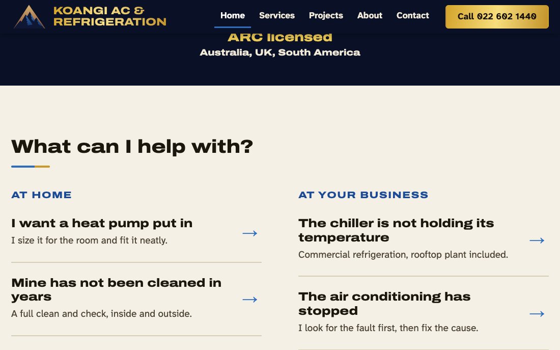 Koangi AC and Refrigeration services